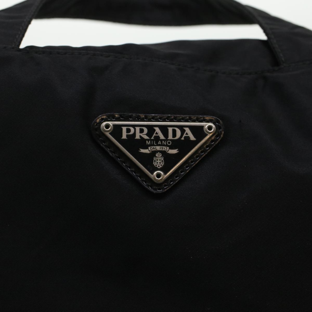 Prada Hand Bag Nylon Black  45854