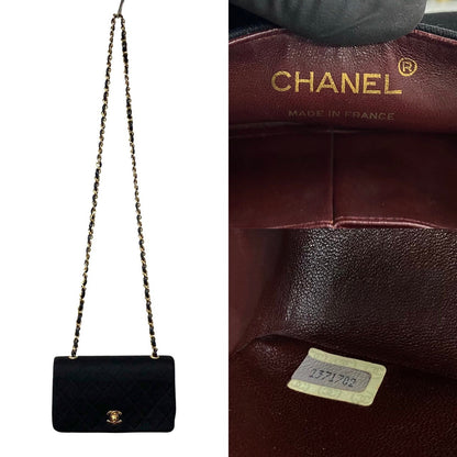 Chanel CC Satin Jersey Full Flap Bag Canvas Crossbody Bag in Good condition