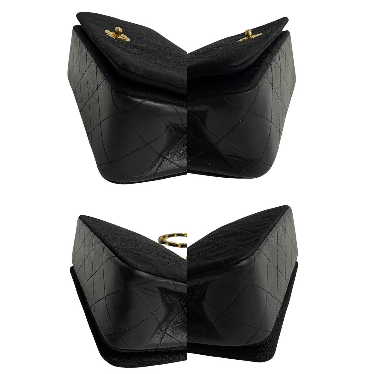 Chanel CC Satin Jersey Full Flap Bag Canvas Crossbody Bag in Good condition