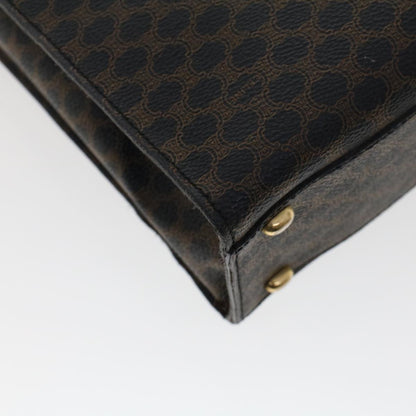 Celine Macadam Canvas Hand Bag PVC Leather Black  45906