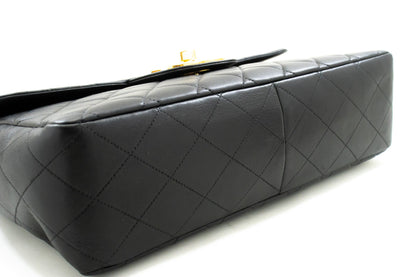 Chanel Classic Large " Chain Shoulder Bag New Black Lambskin