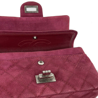 CHANEL- Matte Caviar 2.55 Reissue - Diamond Quilted Mini Raspberry Crossbody