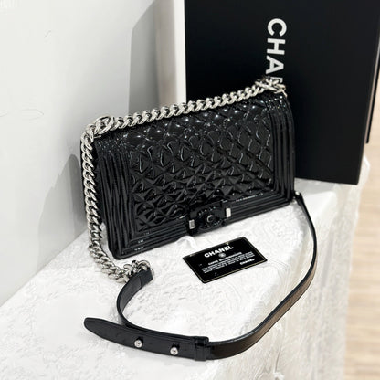 Chanel leboy patent leather bag