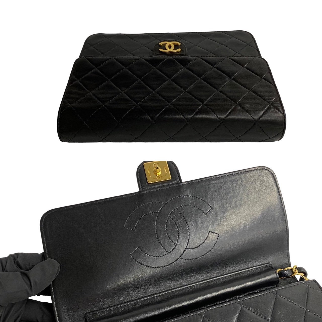Chanel CC Matelasse Flap Bag  Leather Crossbody Bag in Good condition