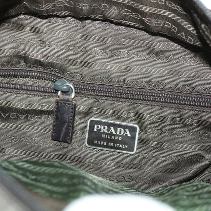 Prada Tote Bag Nylon Khaki  46166