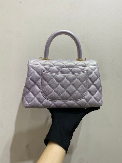 Preloved Chanel coco handle small 23cm purple 110265