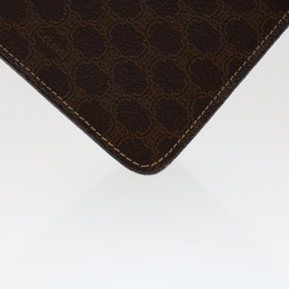 Celine Macadam Canvas Hand Bag PVC Leather 2way Brown  46306