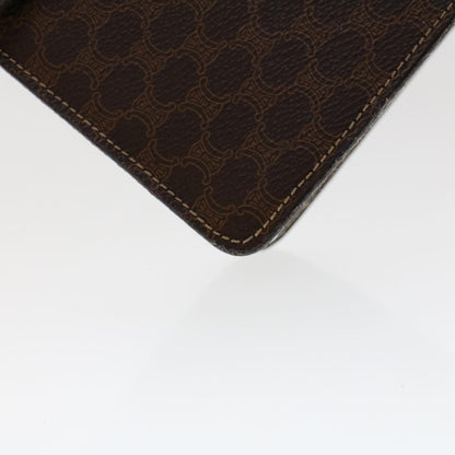 Celine Macadam Canvas Hand Bag PVC Leather 2way Brown  46306