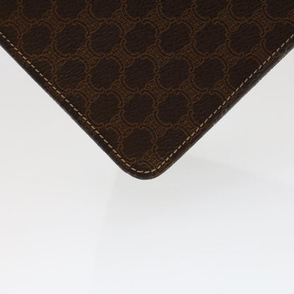 Celine Macadam Canvas Hand Bag PVC Leather 2way Brown  46306