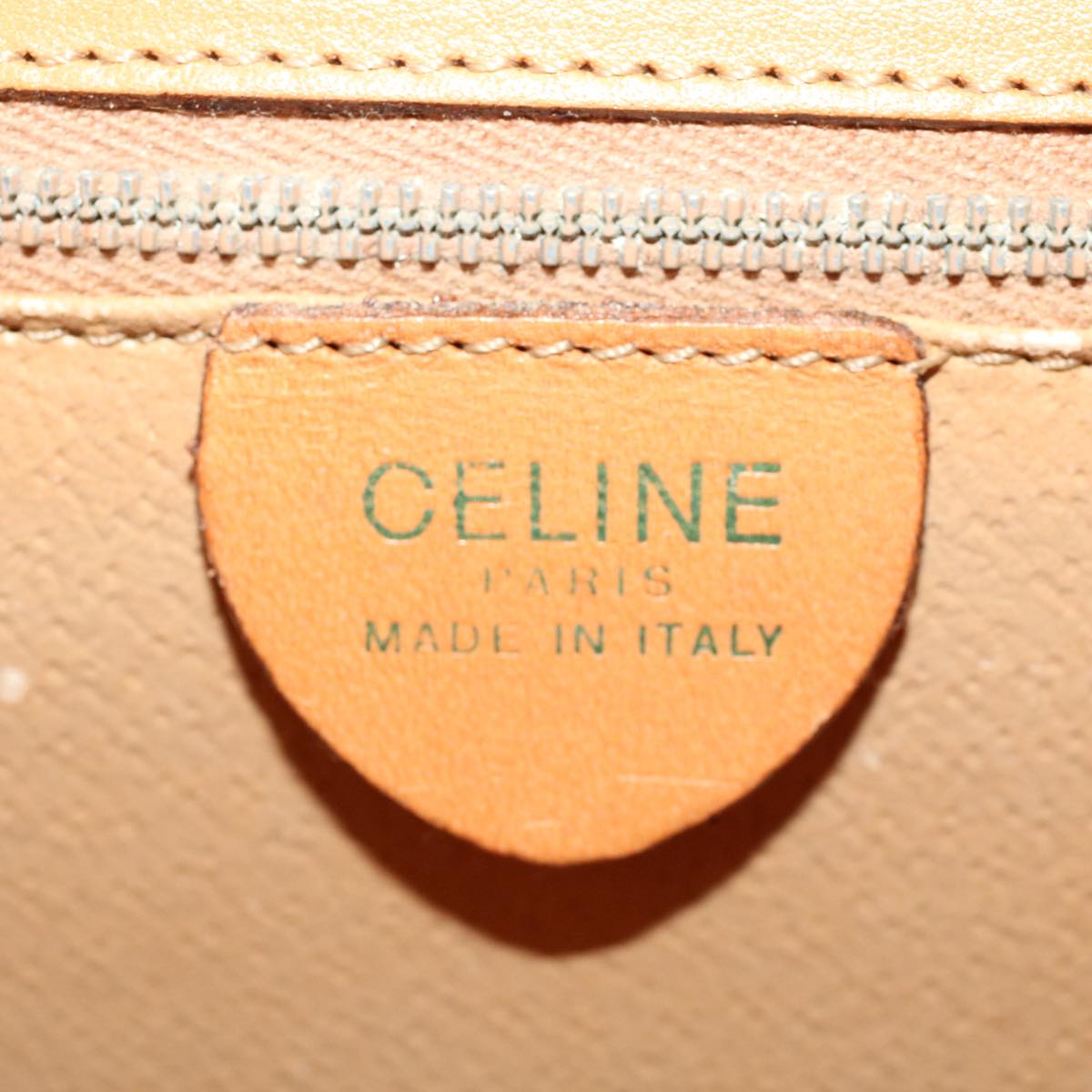 Celine Macadam Canvas Hand Bag PVC Leather 2way Brown  46306