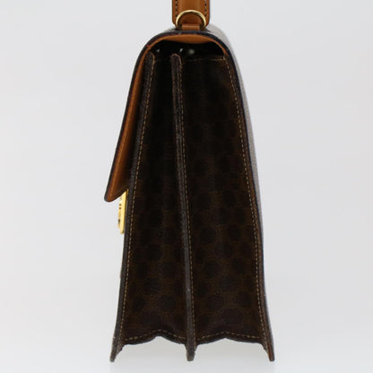 Celine Macadam Canvas Hand Bag PVC Leather 2way Brown  46306