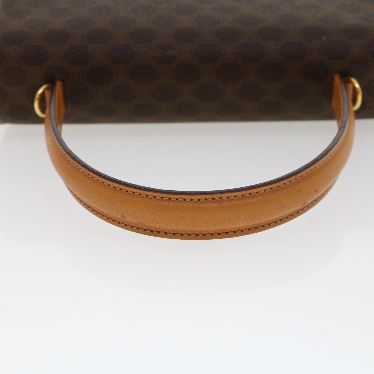 Celine Macadam Canvas Hand Bag PVC Leather 2way Brown  46306