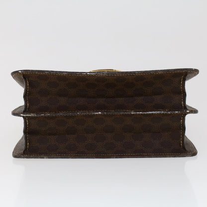 Celine Macadam Canvas Hand Bag PVC Leather 2way Brown  46306