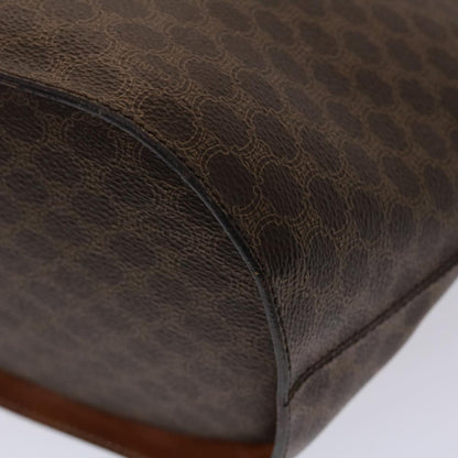 Celine Macadam Canvas Hand Bag PVC Leather Brown  46307