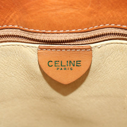 Celine Macadam Canvas Hand Bag PVC Leather Brown  46307