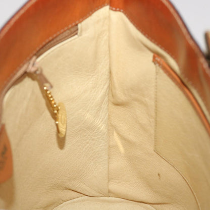 Celine Macadam Canvas Hand Bag PVC Leather Brown  46307
