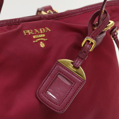 Prada Tote Bag Nylon Pink  46322