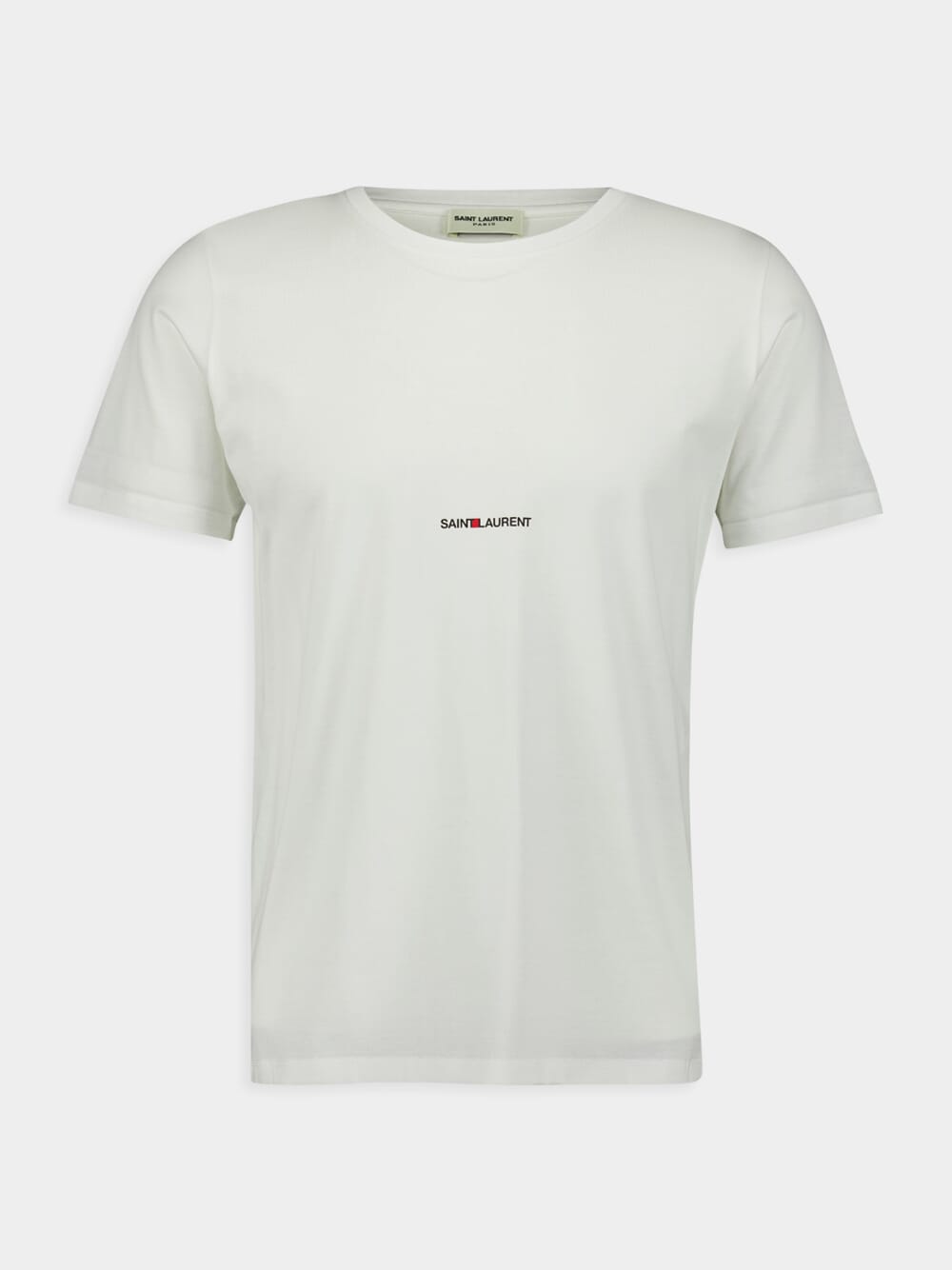 White Logo Rive Gauche Cotton T-Shirt