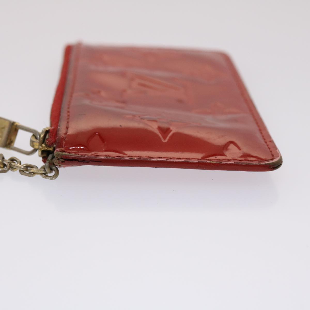Louis Vuitton Monogram Vernis Pochette Cles Coin Purse Red M9144F LV Auth 46872