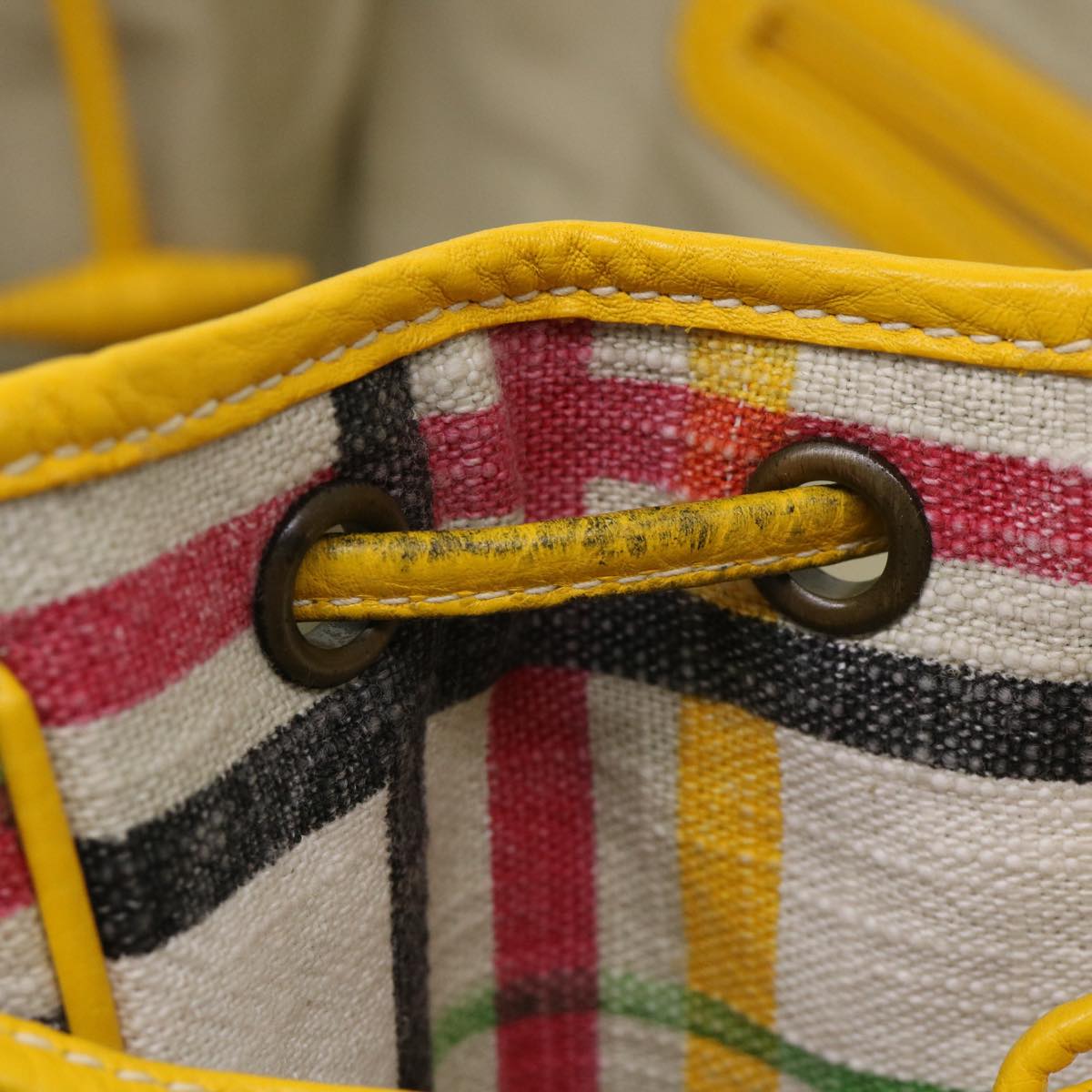 Burberry Nova Check Tote Bag Canvas Beige Auth 46962