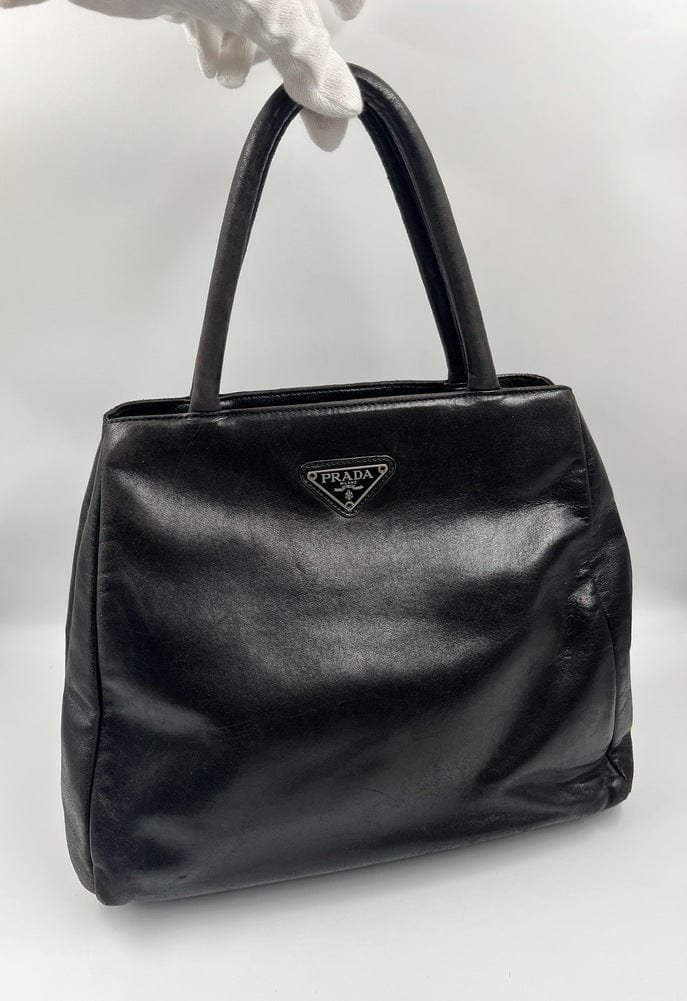 Prada Black Leather Tote