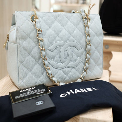 Chanel GST caviar leather tote bag