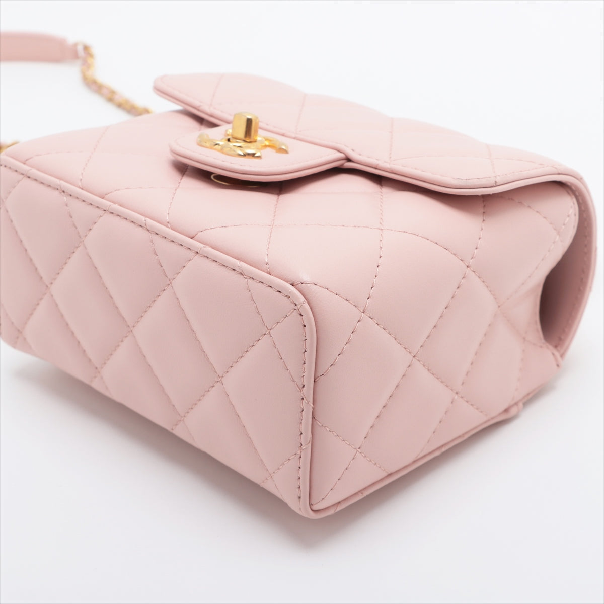 Chanel Matrasse  Chain Shoulder Bag Pink Gold Gold  IC Chip