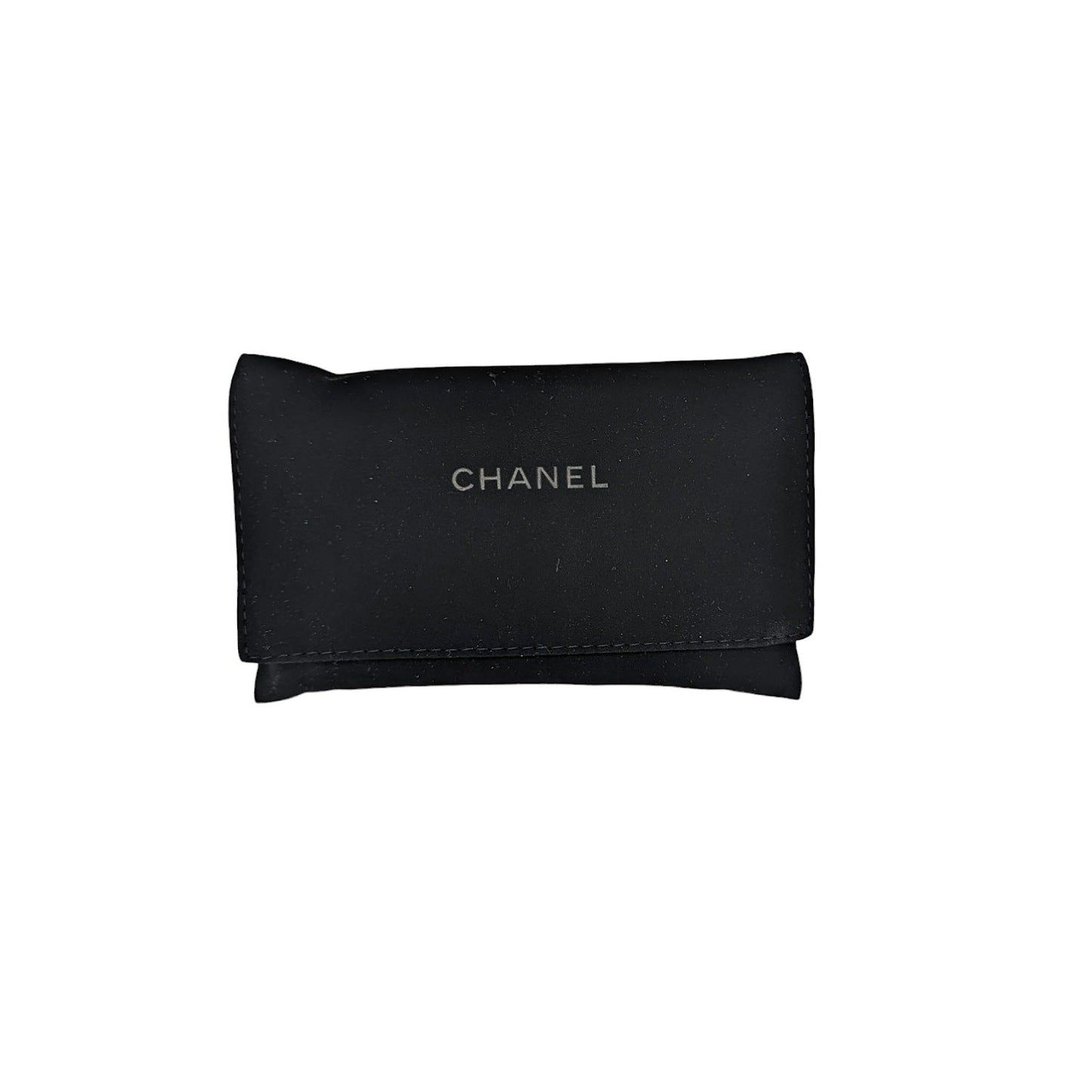 Chanel Metallic Silver Caviar Quilted Zip Coin Purse Wallet