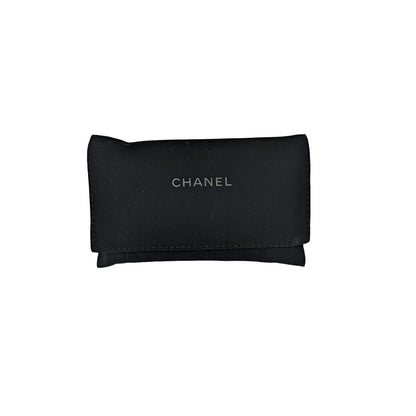 Chanel Metallic Silver Caviar Quilted Zip Coin Purse Wallet