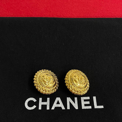 CHANEL Earring Gold Plated gold