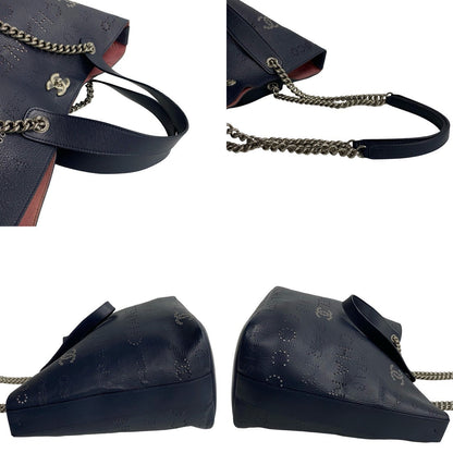 Chanel CC Logo Eyelets Bag  Leather Tote Bag in Good condition