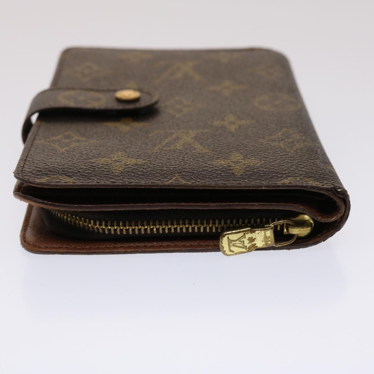 Louis Vuitton Monogram Porte Papier Zip Wallet M61207 LV Auth 47124