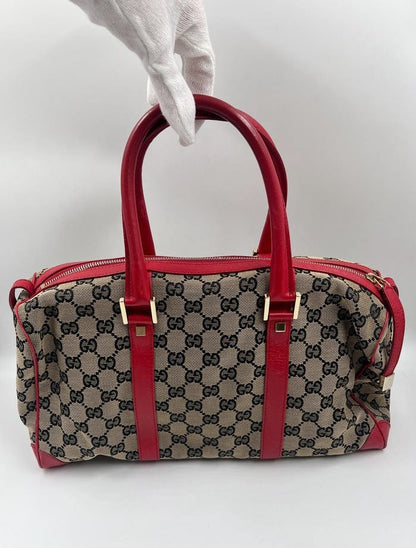 Vintage Gucci Abbey Boston Bag in GG Canvas