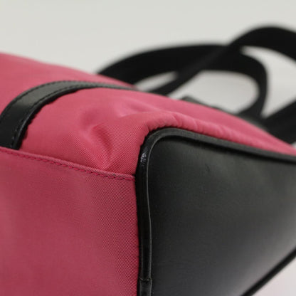 PRADA Shoulder Bag Nylon Leather Pink Auth 47190