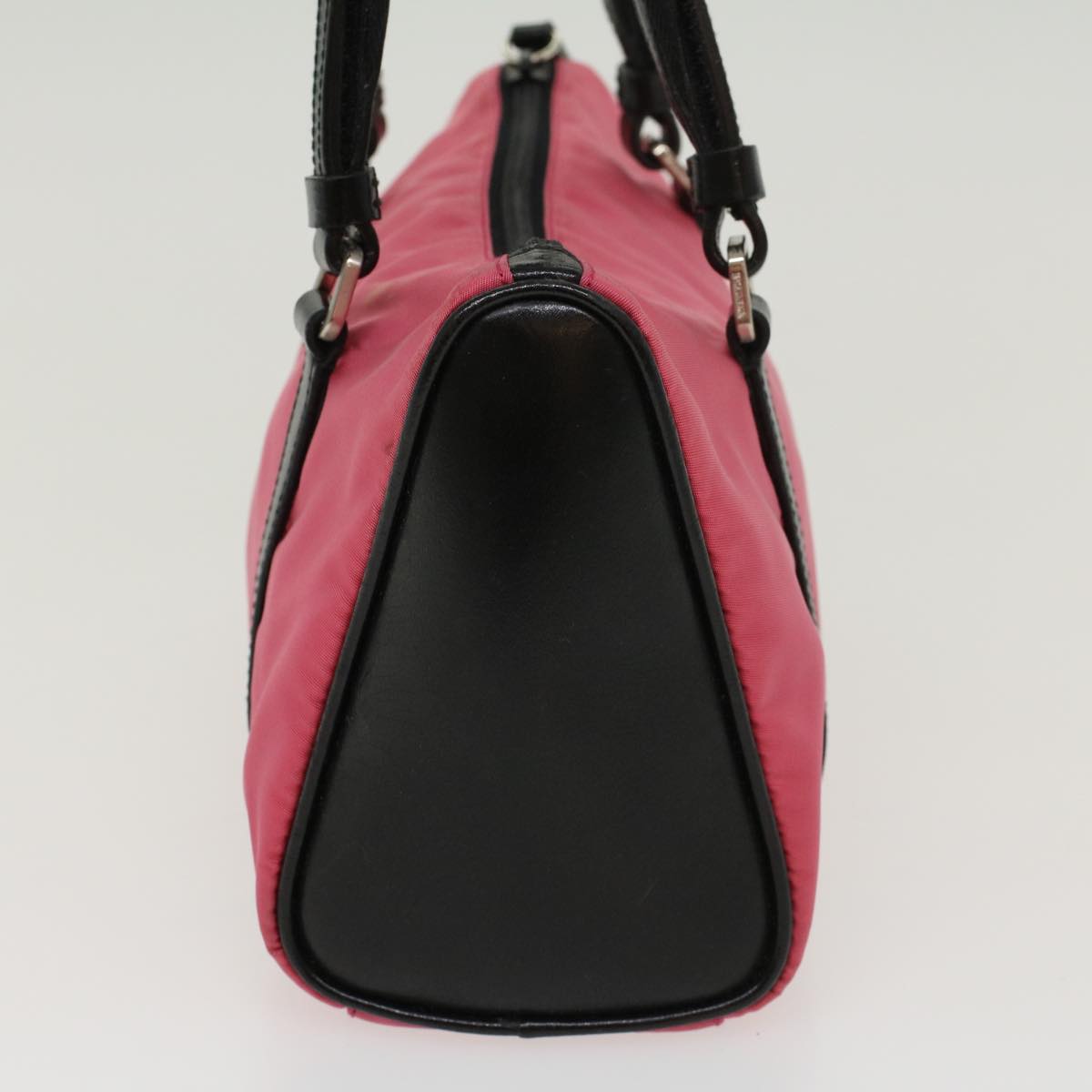 PRADA Shoulder Bag Nylon Leather Pink Auth 47190