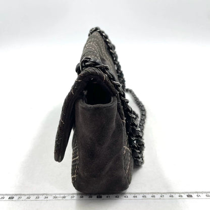 Chanel Paris-Edinburgh Saltire 2013 Seude Stitched Single Flap Medium in Grey