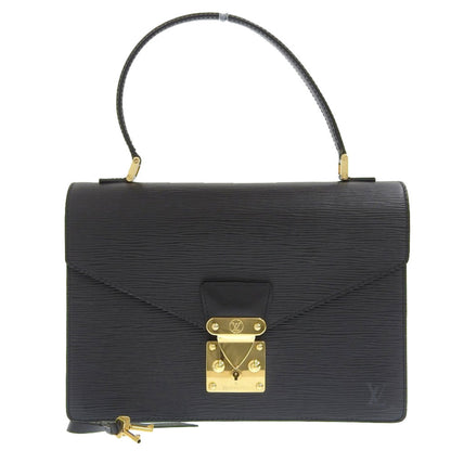 Louis Vuitton Black Leather Monceau handbag bag
