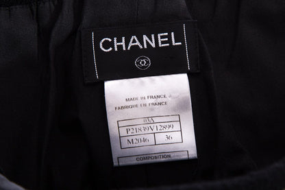 Chanel FW '06  Black & Brown Tweed Mini Skirt SZ 36
