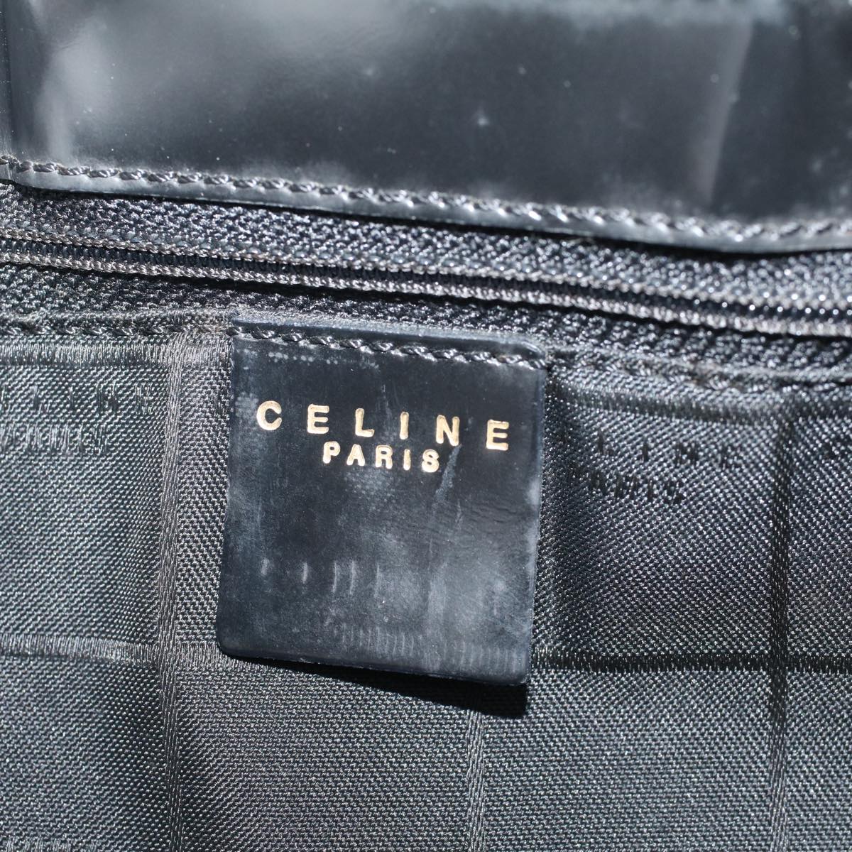 Celine Macadam Canvas Hand Bag Brown  47388