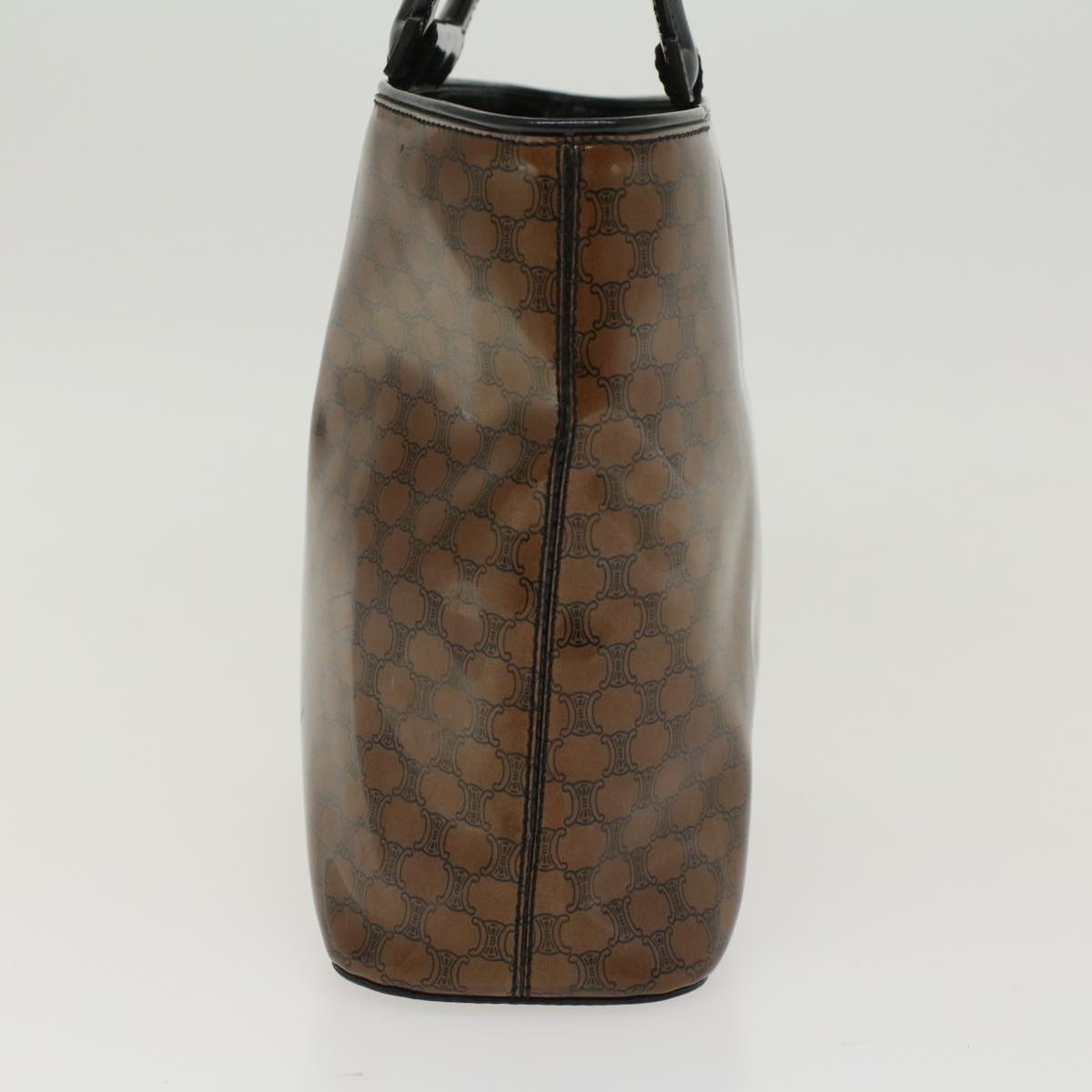 Celine Macadam Canvas Hand Bag Brown  47388