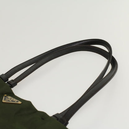 Prada Hand Bag Nylon Khaki  47526