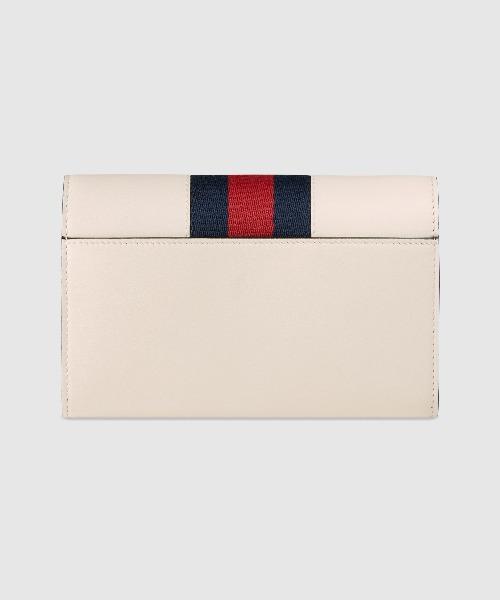 Gucci Sylvie Leather Mini Chain Bag White