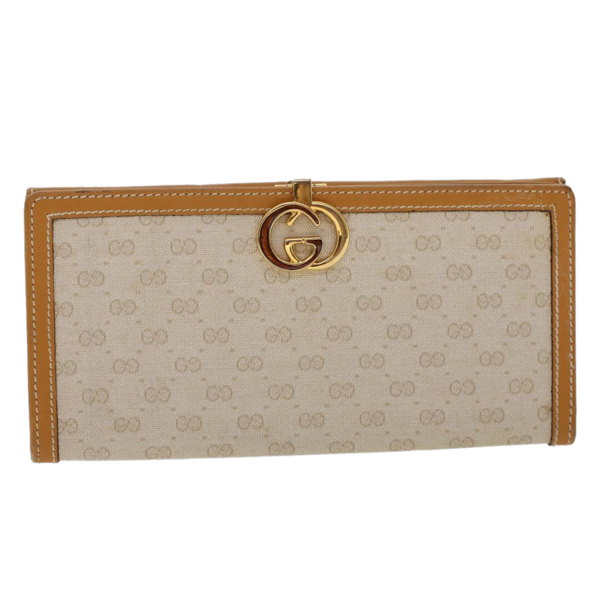 GUCCI Micro GG Canvas Long Wallet Beige 035.03.0285  47667