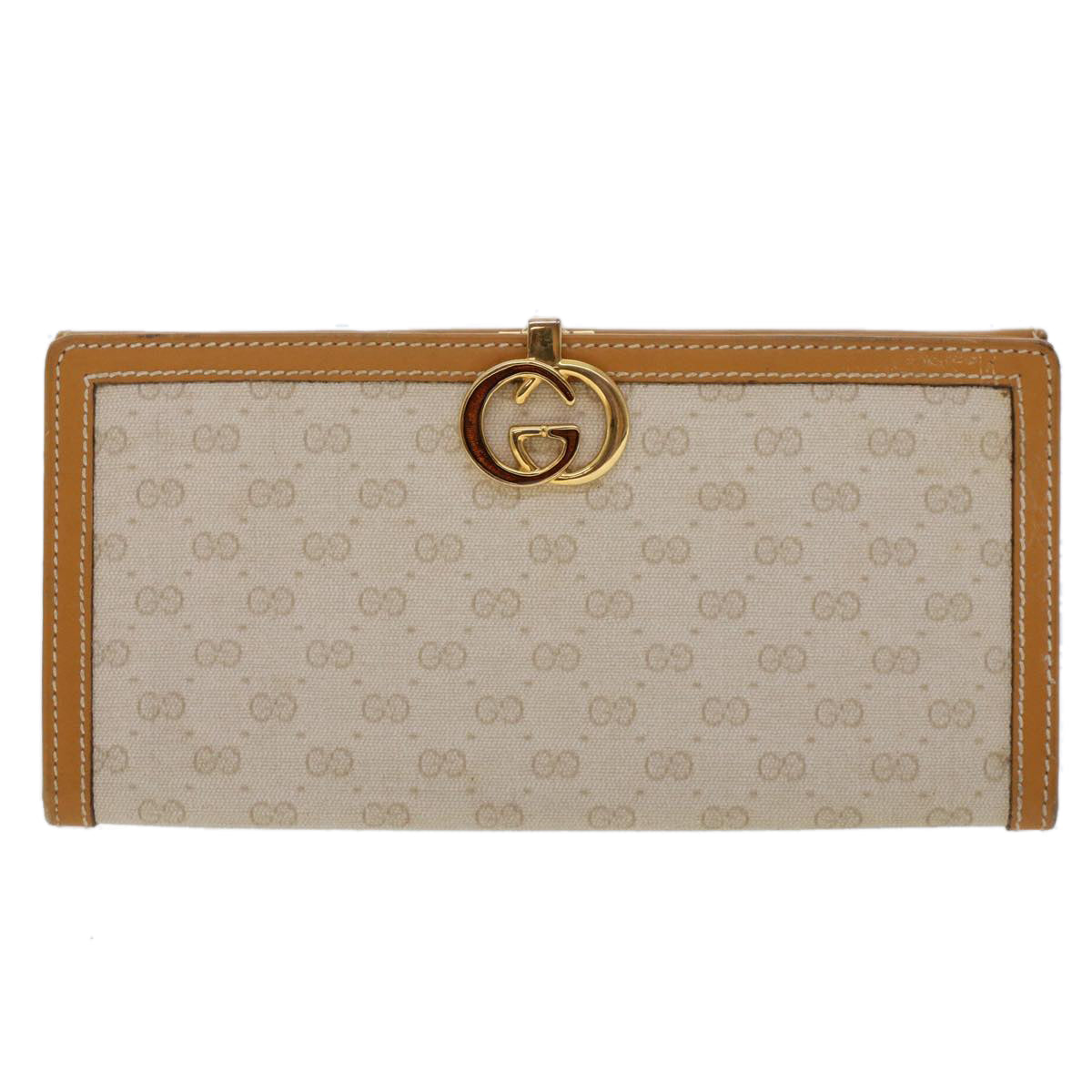 GUCCI Micro GG Canvas Long Wallet Beige 035.03.0285  47667