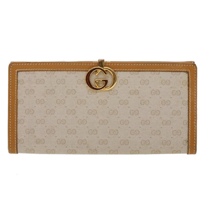 GUCCI Micro GG Canvas Long Wallet Beige 035.03.0285  47667