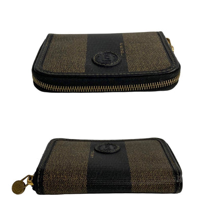 FENDI Coin case leather black Pecan