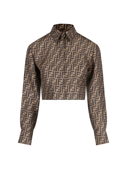 Fendi Women Ff' Crop Shirt