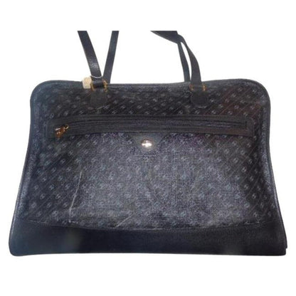 Gucci Top Handle Xl Ltd Ed Canvasleather Black Greys White Leathercoated Canvas Tote
