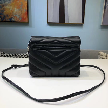 Yves Saint Laurent Loulou Mini Shoulder Bag Black  7in/18cm