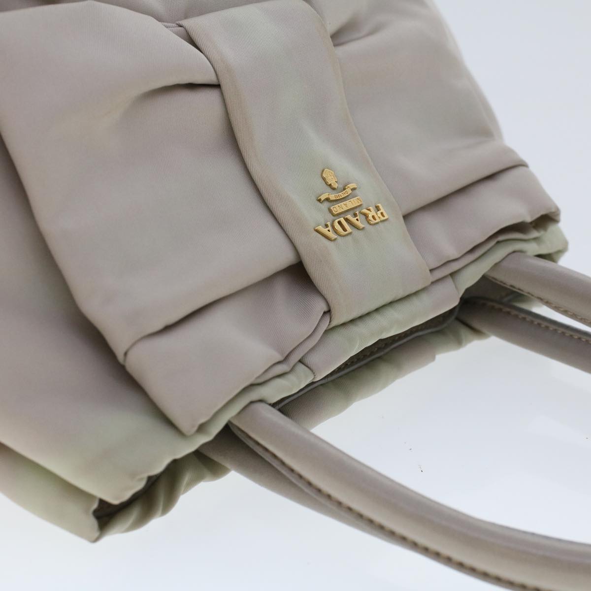 Prada Hand Bag Nylon 2way Gray  48005